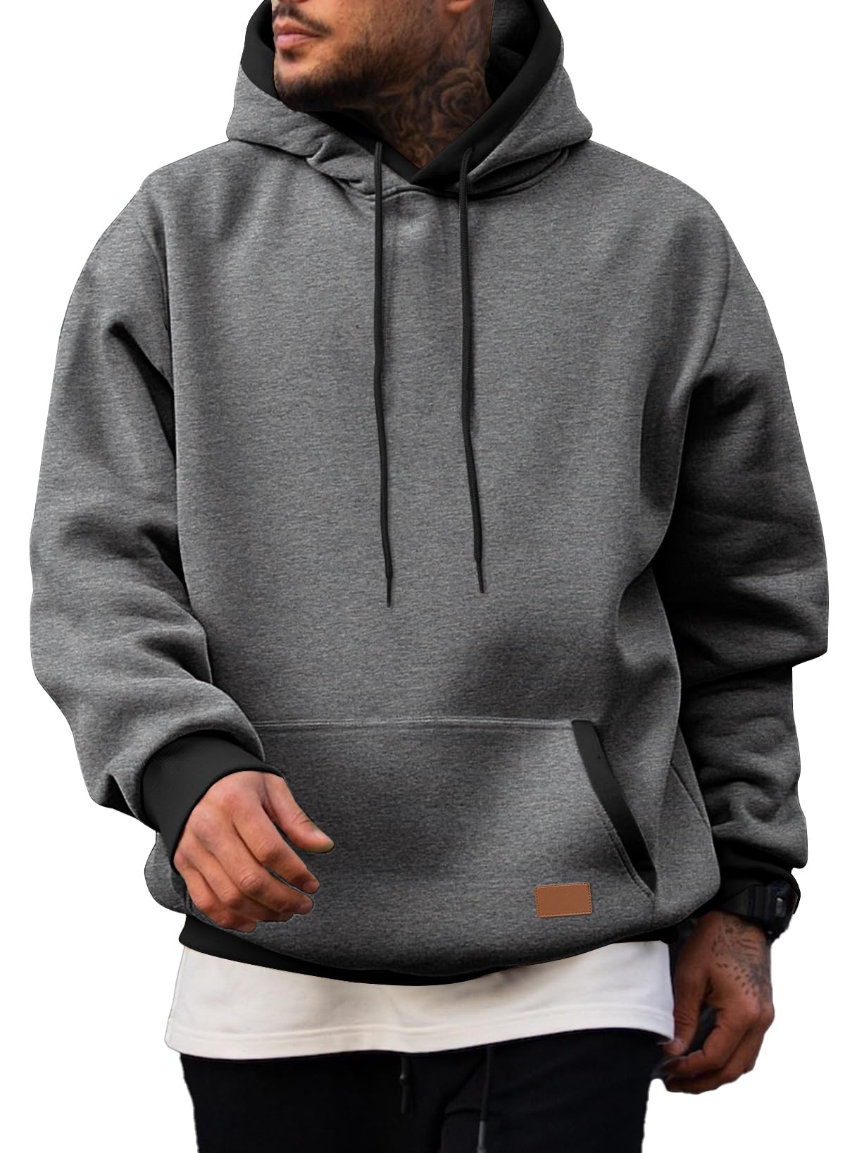 JMIERR Men's Hoodies Sweatshirts Casual Fleece Pullover Hoodie Pocket