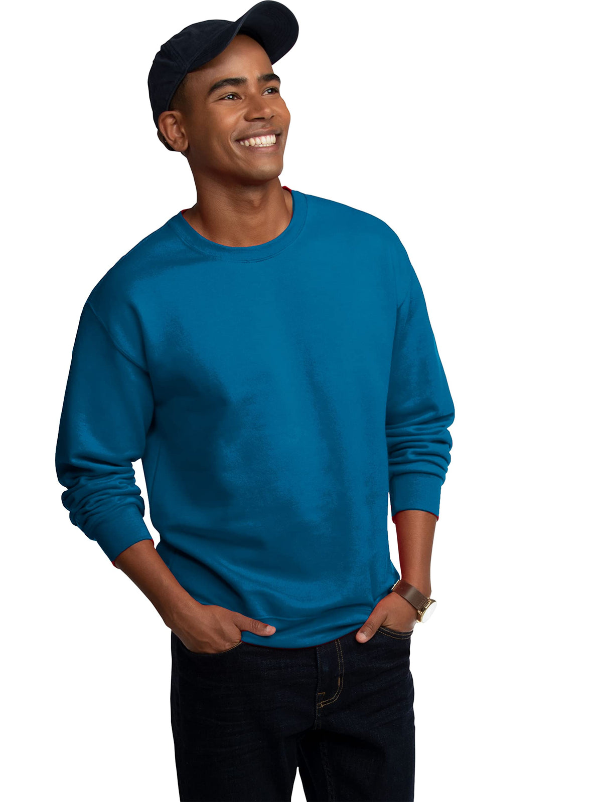 Fruit of the Loom Men's Eversoft Fleece Crewneck Sweatshirts, Moisture Wicking & Breathable, Sizes S-4x