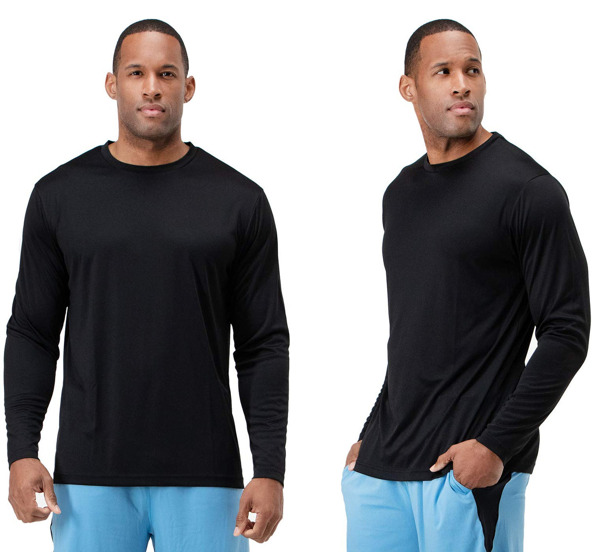 DEVOPS Men's 2-Pack Athletic UPF 50+ Long Sleeves Shirts OR 10" Mesh Shorts