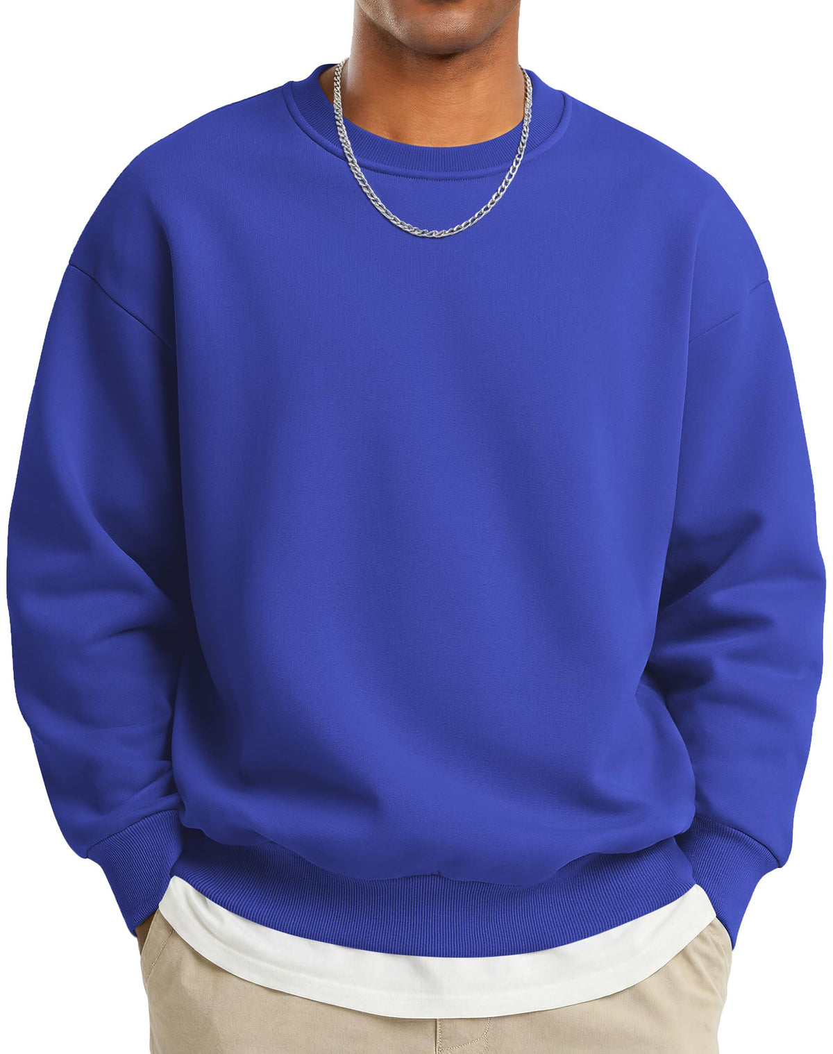 COOFANDY Men's Crewneck Sweatshirts Fleece Pullover Thermal Casual Shirt