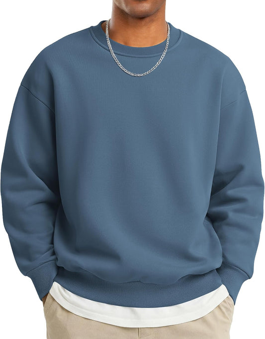 COOFANDY Men's Crewneck Sweatshirts Fleece Pullover Thermal Casual Shirt