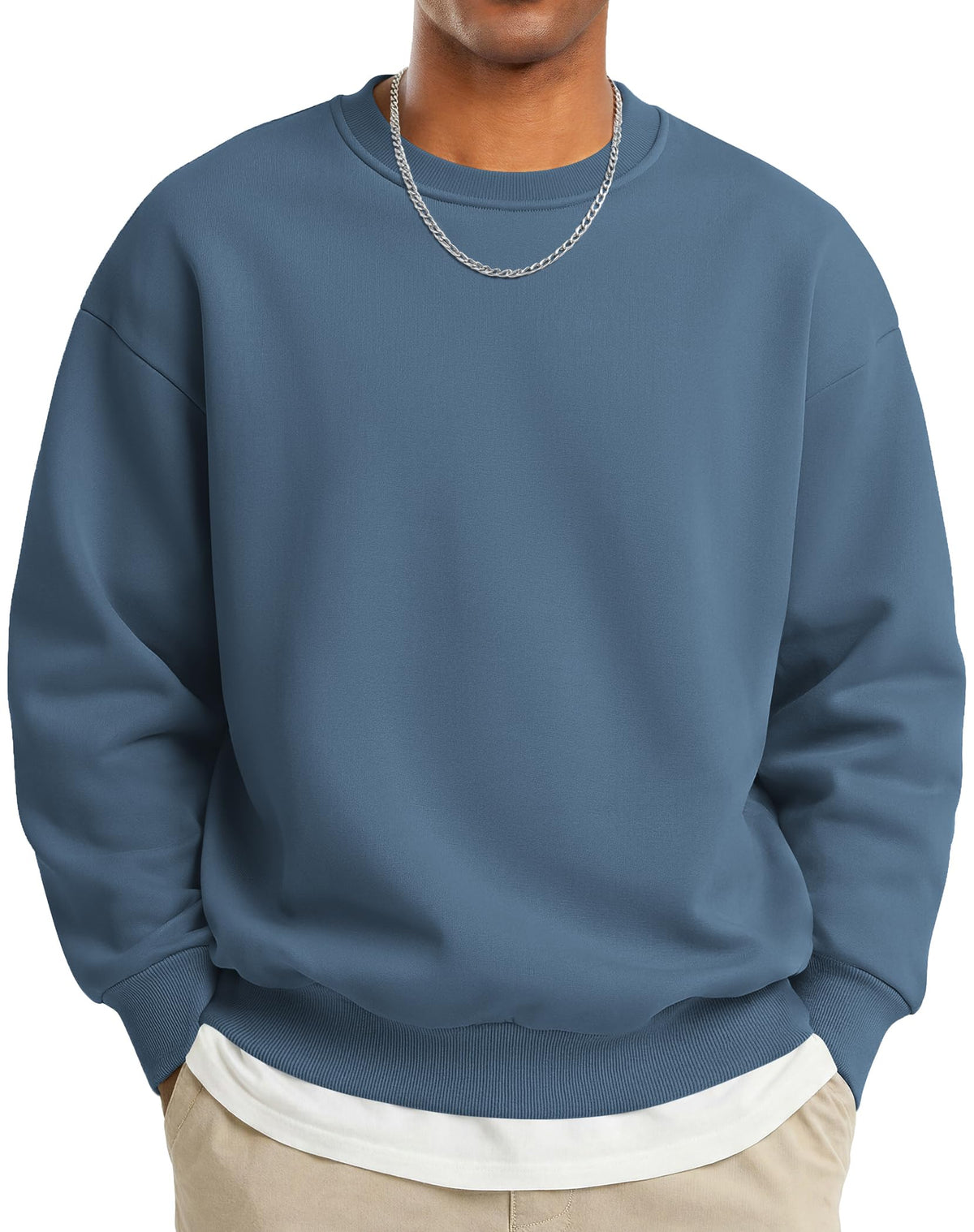 COOFANDY Men's Crewneck Sweatshirts Fleece Pullover Thermal Casual Shirt