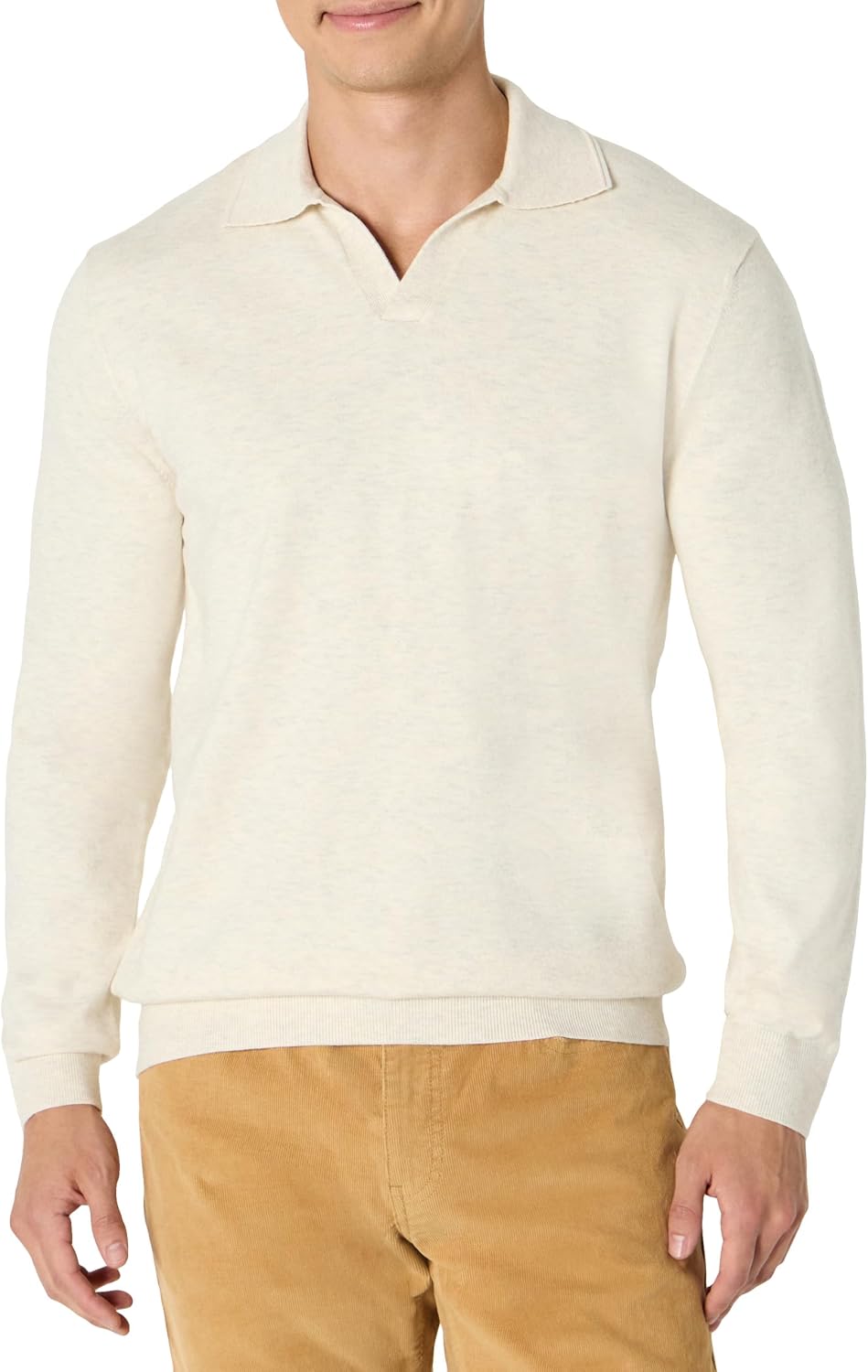 Amazon Essentials Men's Long Sleeve Regular-Fit Knit Polo Sweater