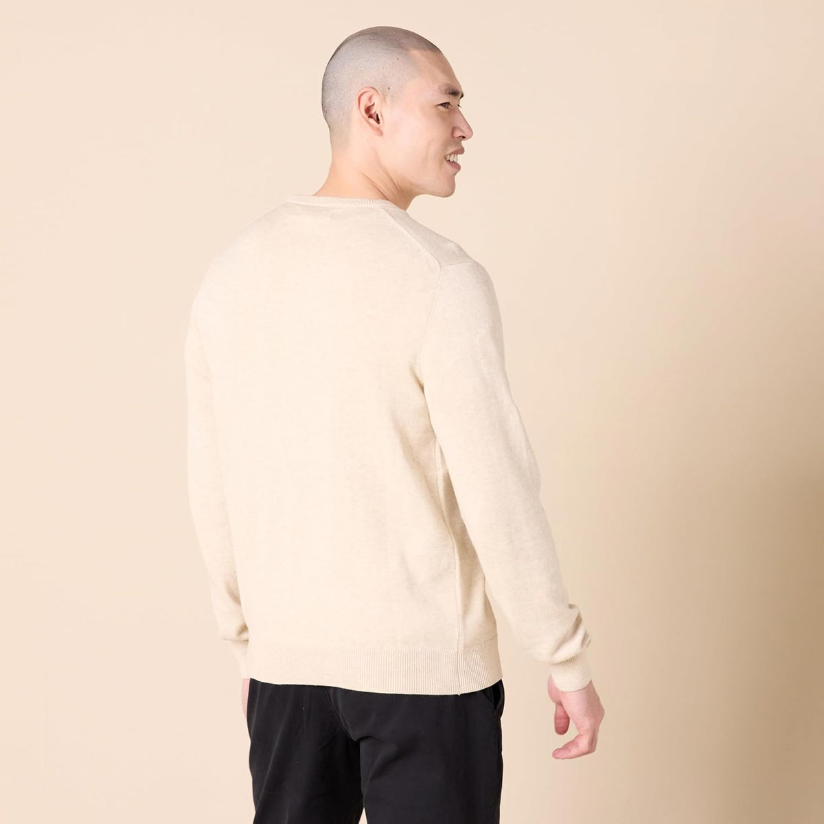 Amazon Essentials Men's Cable Knit Long-Sleeve Crewneck Sweater, 100% Cotton, Big & Tall Options Available