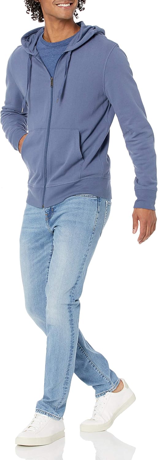 Amazon Essentials Men's Lightweight French Terry Full-Zip Hoodie, Regular Fit