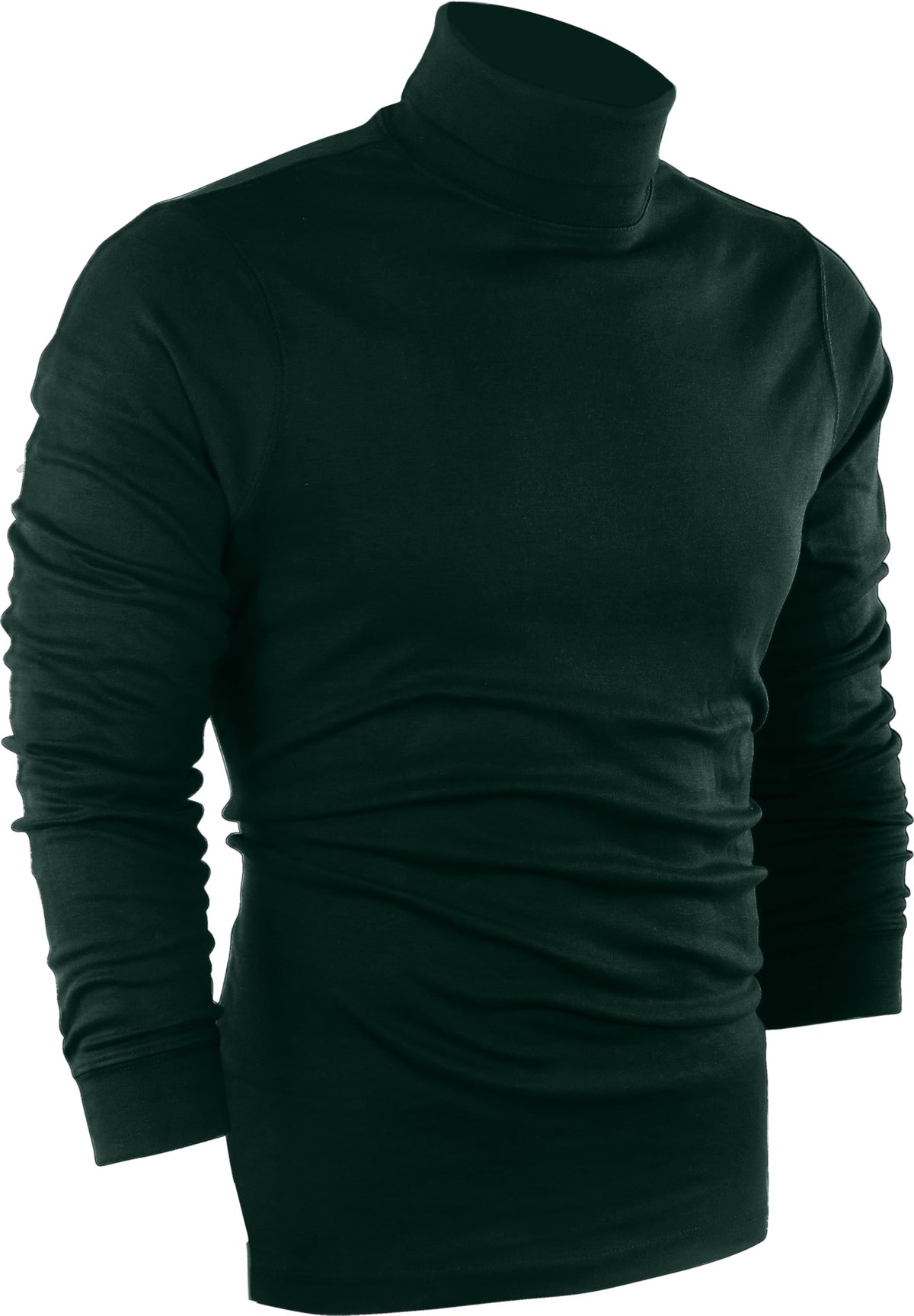 Soft Stretch Cotton Blend Turtleneck Men Slim Fit UPF 50+ Pullover Sweater