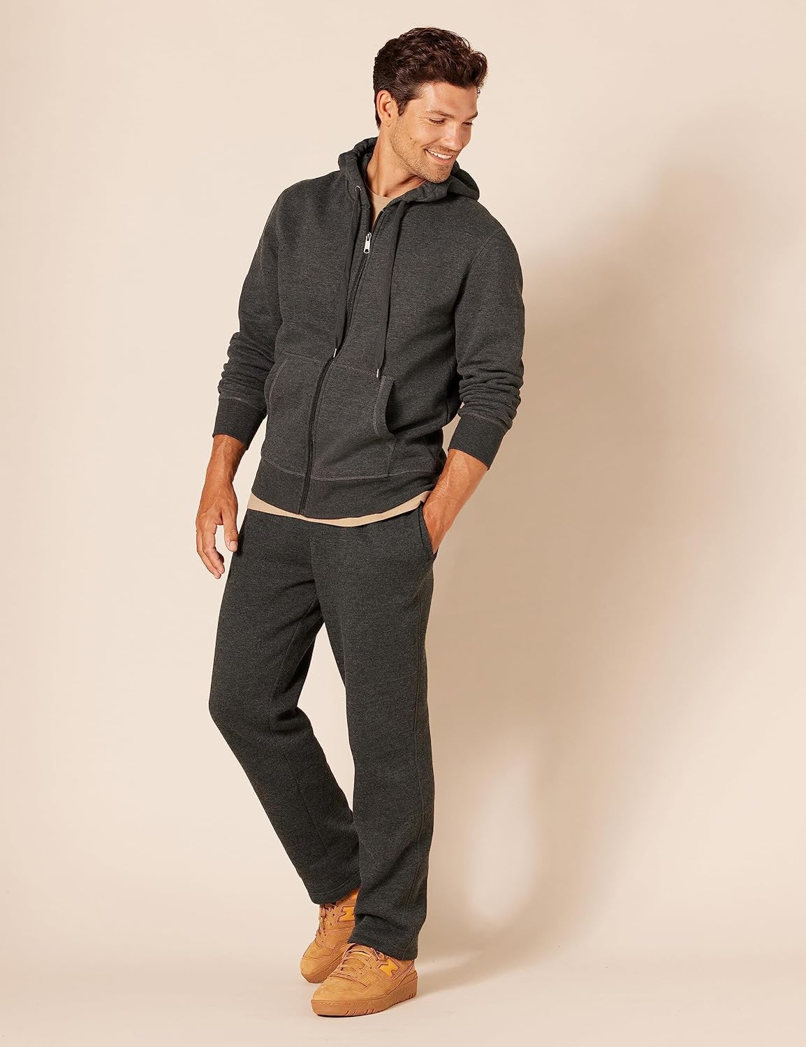 Amazon Essentials Men's Full-Zip Fleece Hoodie Sweatshirt (Available in Big & Tall)