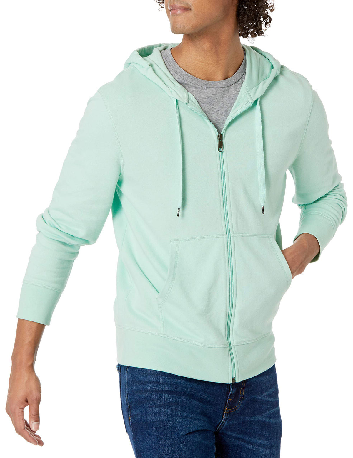Amazon Essentials Men's Lightweight French Terry Full-Zip Hoodie, Regular Fit