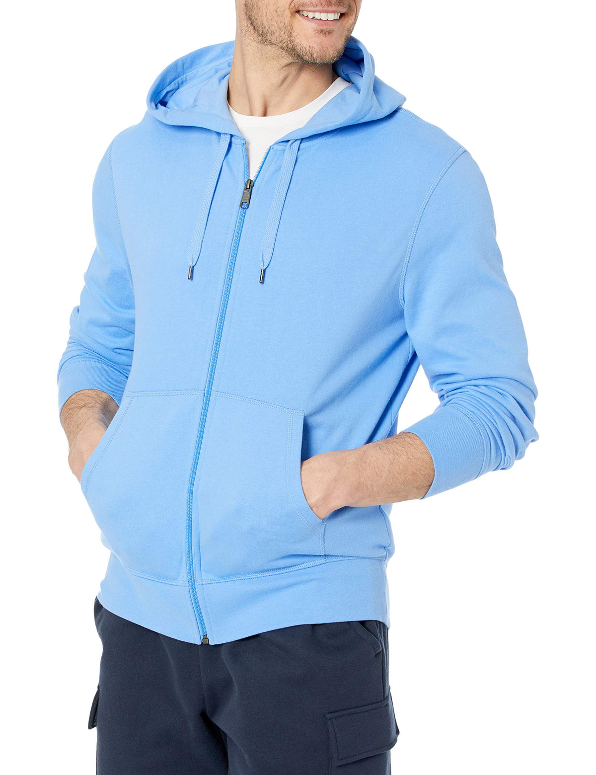 Amazon Essentials Men's Lightweight French Terry Full-Zip Hoodie, Regular Fit