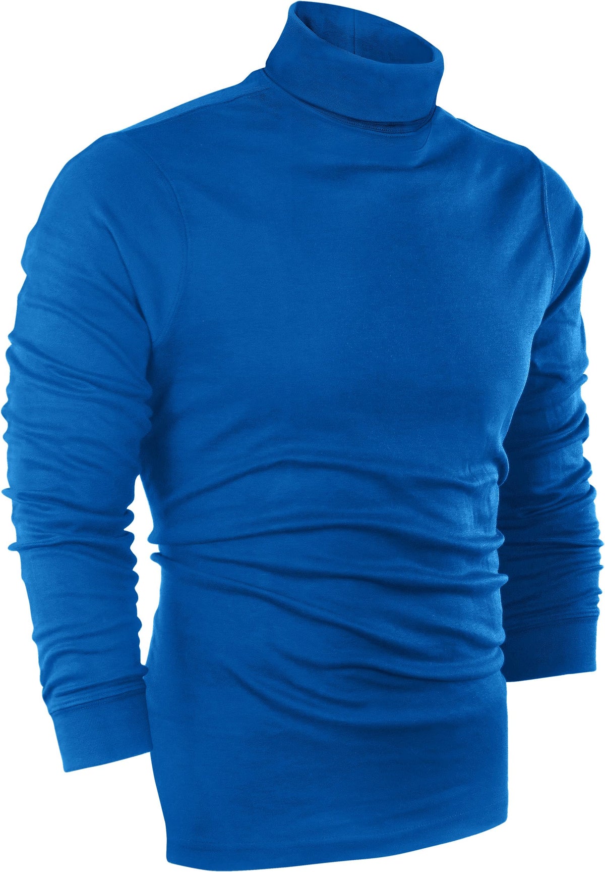 Soft Stretch Cotton Blend Turtleneck Men Slim Fit UPF 50+ Pullover Sweater