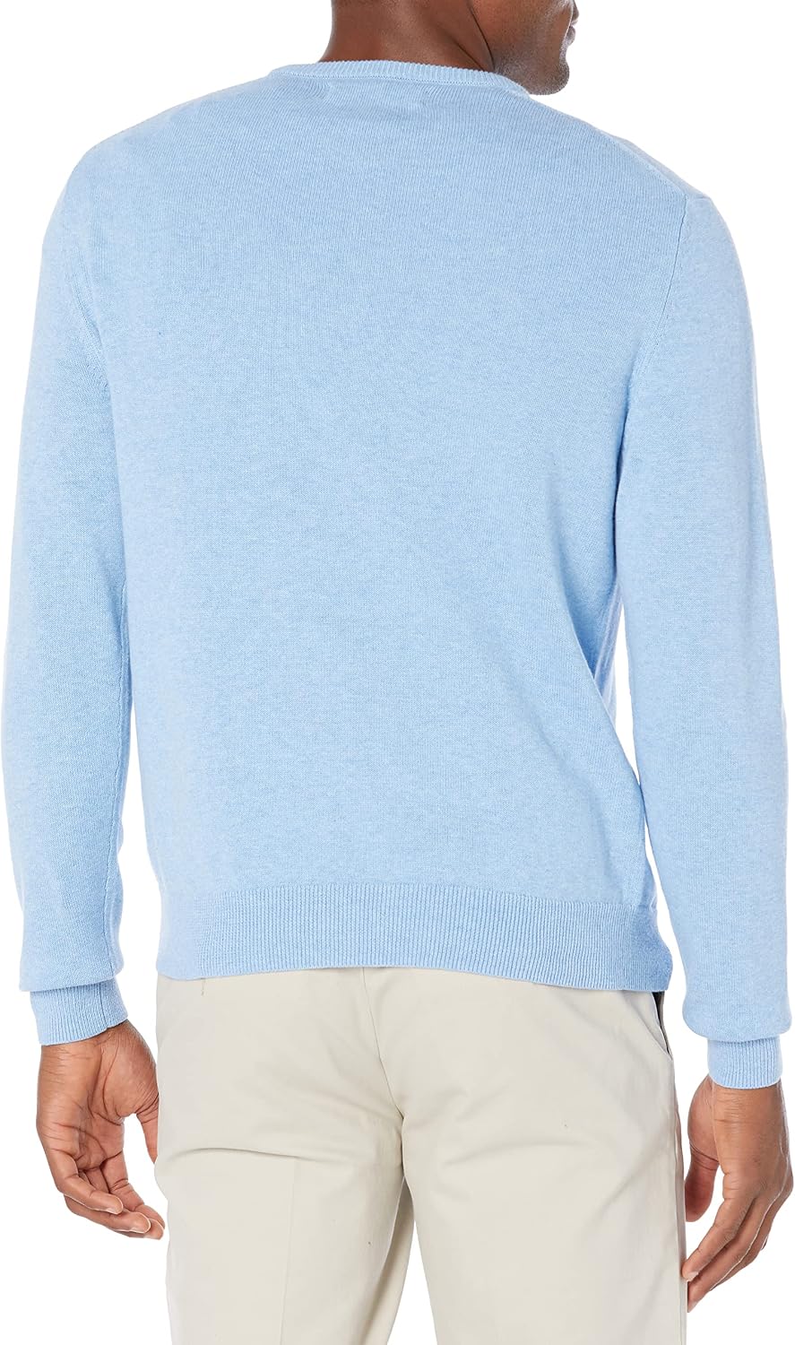 Amazon Essentials Men's Cable Knit Long-Sleeve Crewneck Sweater, 100% Cotton, Big & Tall Options Available