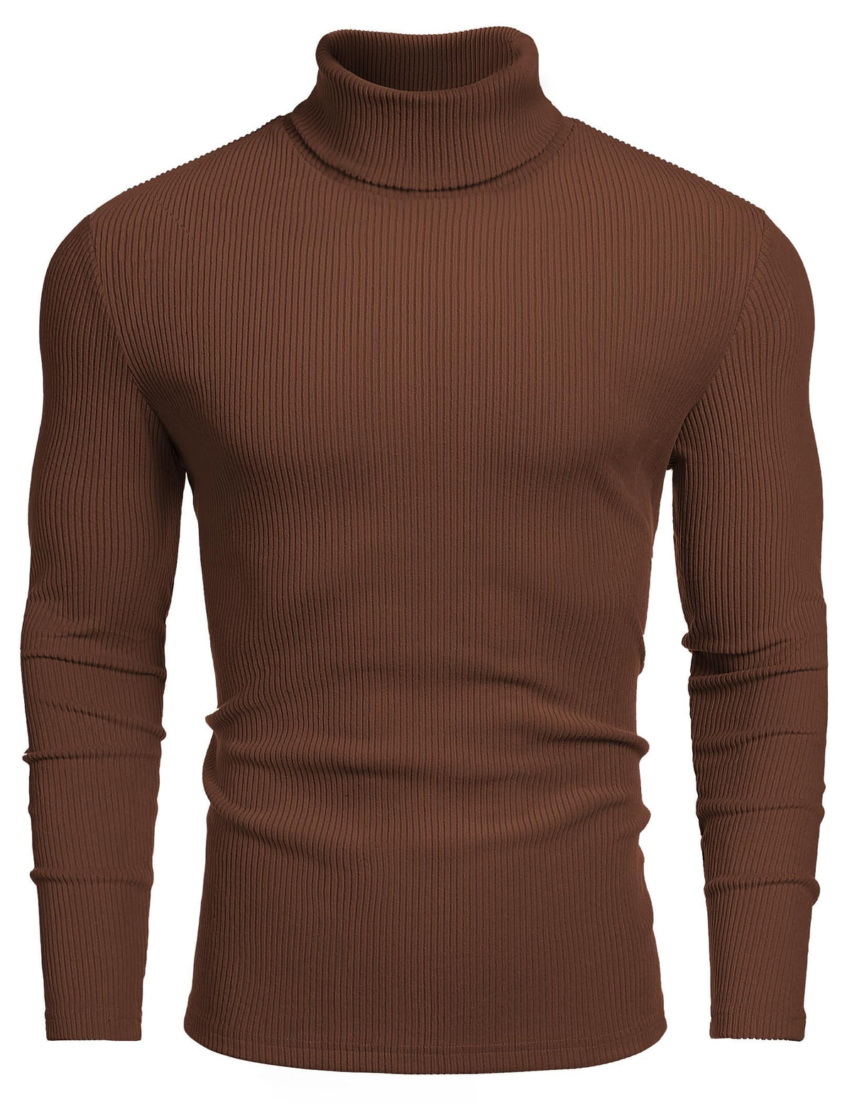 COOFANDY Men's Ribbed Turtleneck Sweater Casual Basic Long Sleeve Knitted Pullover Sweater