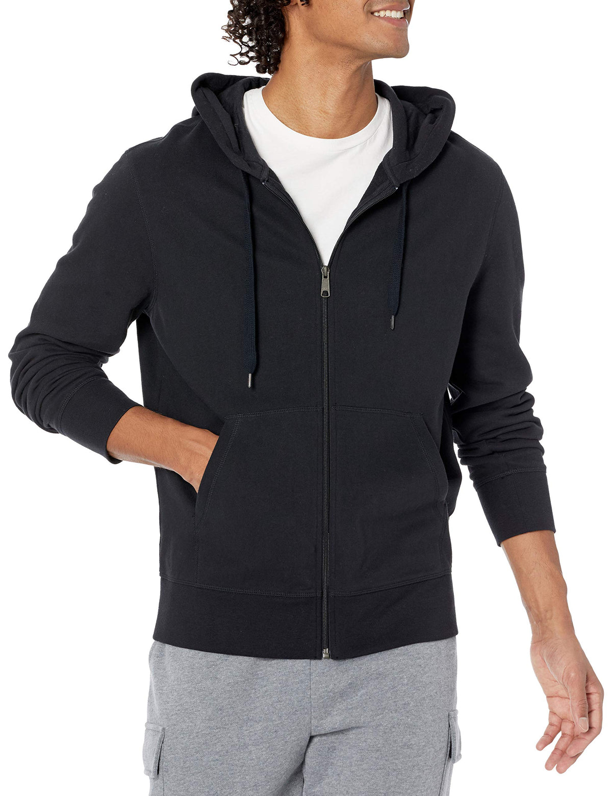 Amazon Essentials Men's Lightweight French Terry Full-Zip Hoodie, Regular Fit