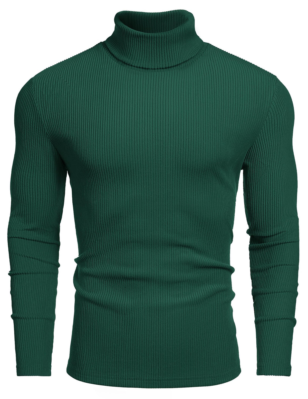 COOFANDY Men's Ribbed Turtleneck Sweater Casual Basic Long Sleeve Knitted Pullover Sweater