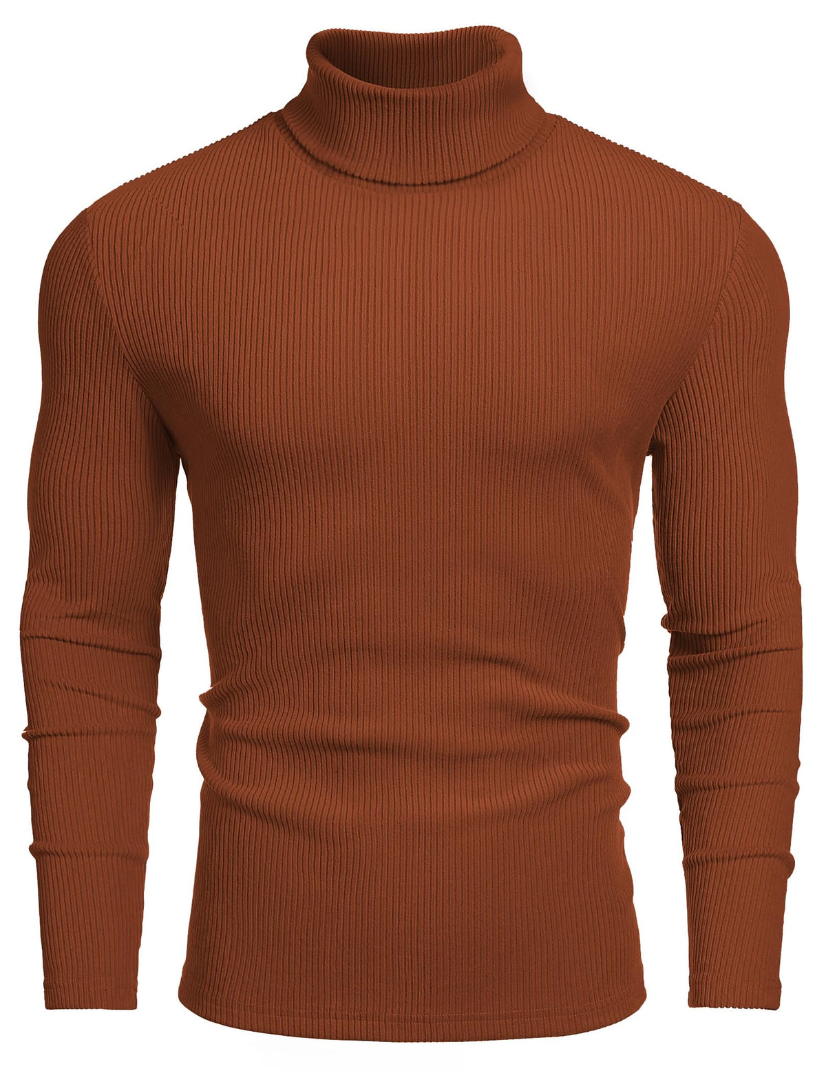 COOFANDY Men's Ribbed Turtleneck Sweater Casual Basic Long Sleeve Knitted Pullover Sweater