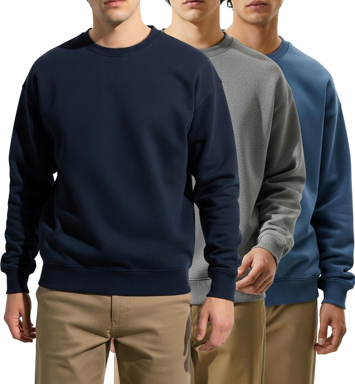 Andrew Scott Men's Fleece Crewneck Pullover Sweatshirt