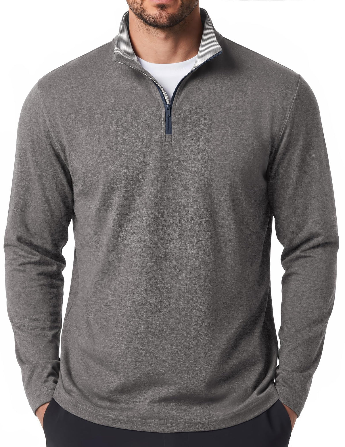 COOFANDY Mens Quarter Zip Pullover Golf Shirts Casual Mock Neck Sweatshirt