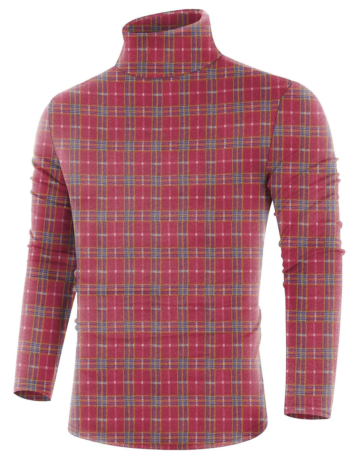 Poriff Men's Casual Slim Fit Basic Tops Knitted Lightweight Turtleneck Pullover Sweater
