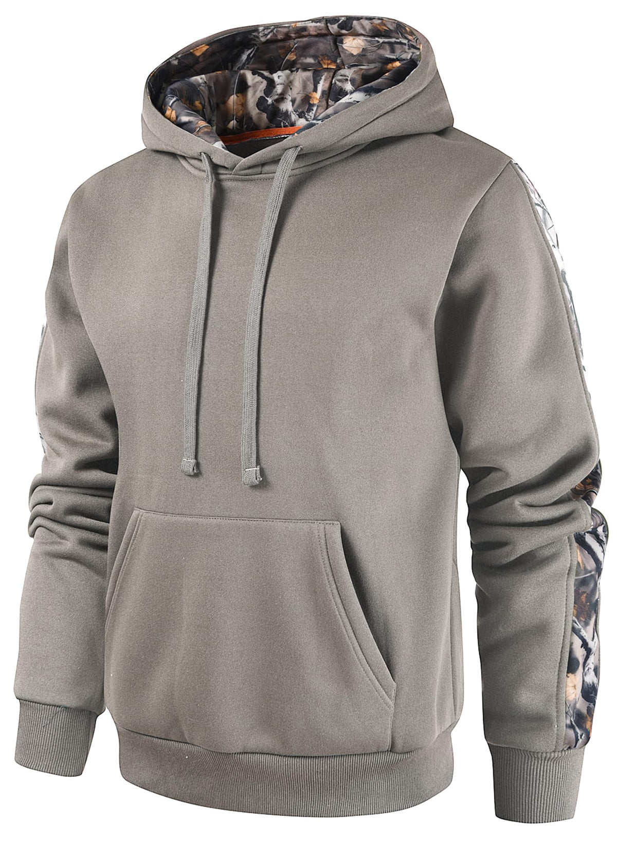 Leidowei Men's Camo Outfitter Fleece Hoodie Pullover Long Sleeve Casual Sweatshirt with Pocket