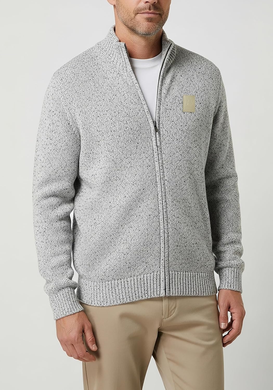 Andrew Scott Men's Cardigan Sweater | 100% Cotton Full Zipper Up Knitted Jacket | Multi Packs