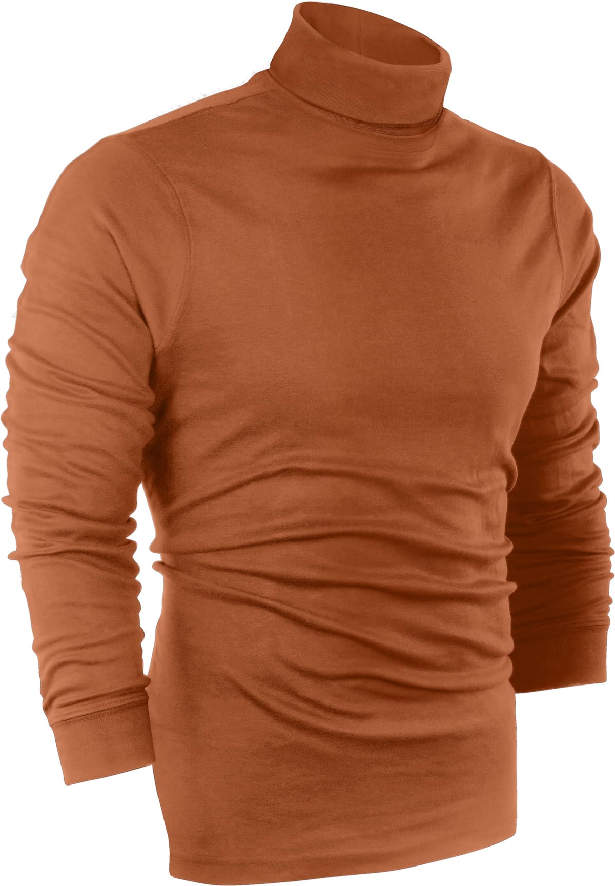 Soft Stretch Cotton Blend Turtleneck Men Slim Fit UPF 50+ Pullover Sweater