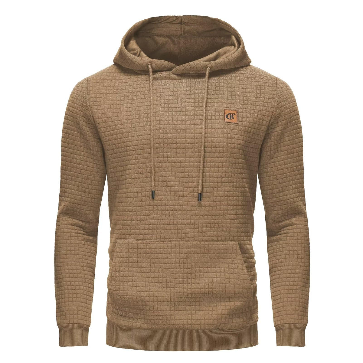 Yundobop Men's Pullover Hoodies Plaid Jacquard with Kangaroo Pocket