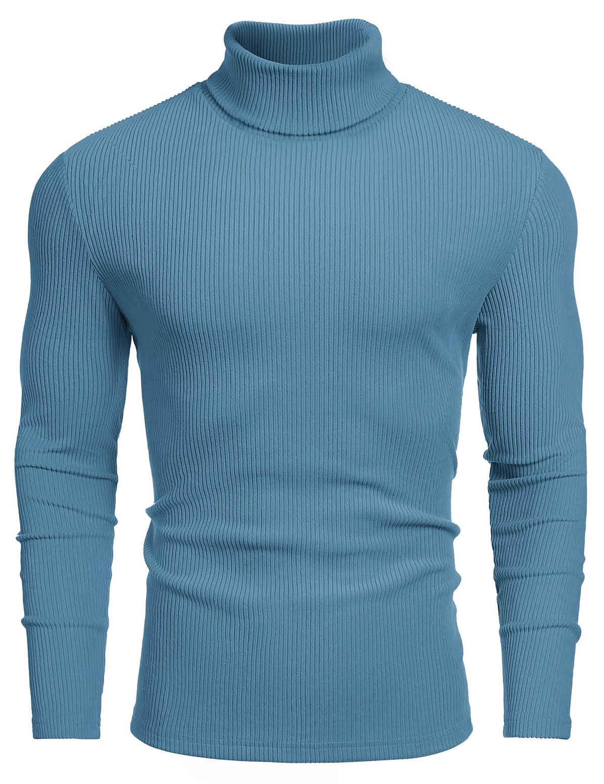 COOFANDY Men's Ribbed Turtleneck Sweater Casual Basic Long Sleeve Knitted Pullover Sweater