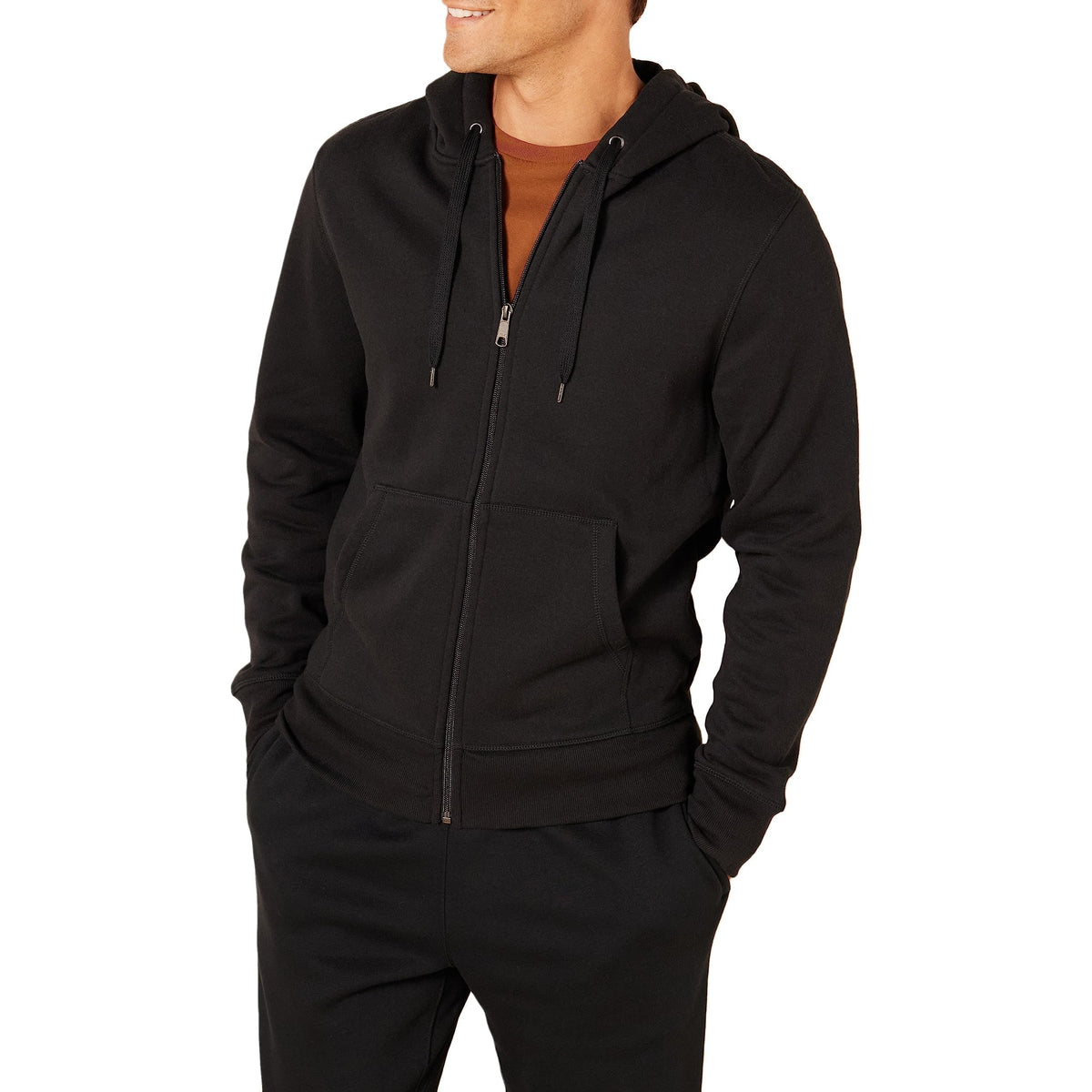 Amazon Essentials Men's Full-Zip Fleece Hoodie Sweatshirt (Available in Big & Tall)