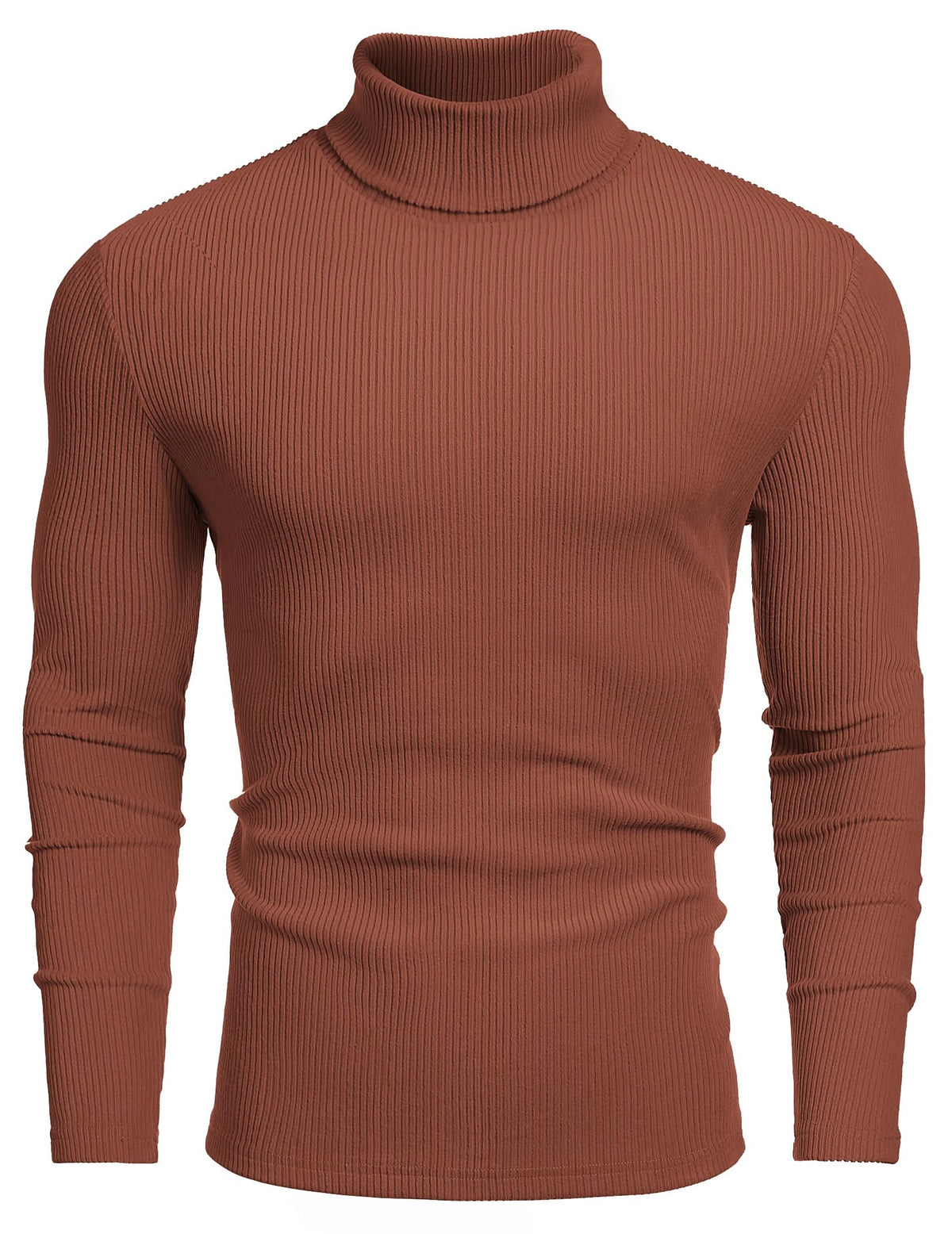 COOFANDY Men's Ribbed Turtleneck Sweater Casual Basic Long Sleeve Knitted Pullover Sweater