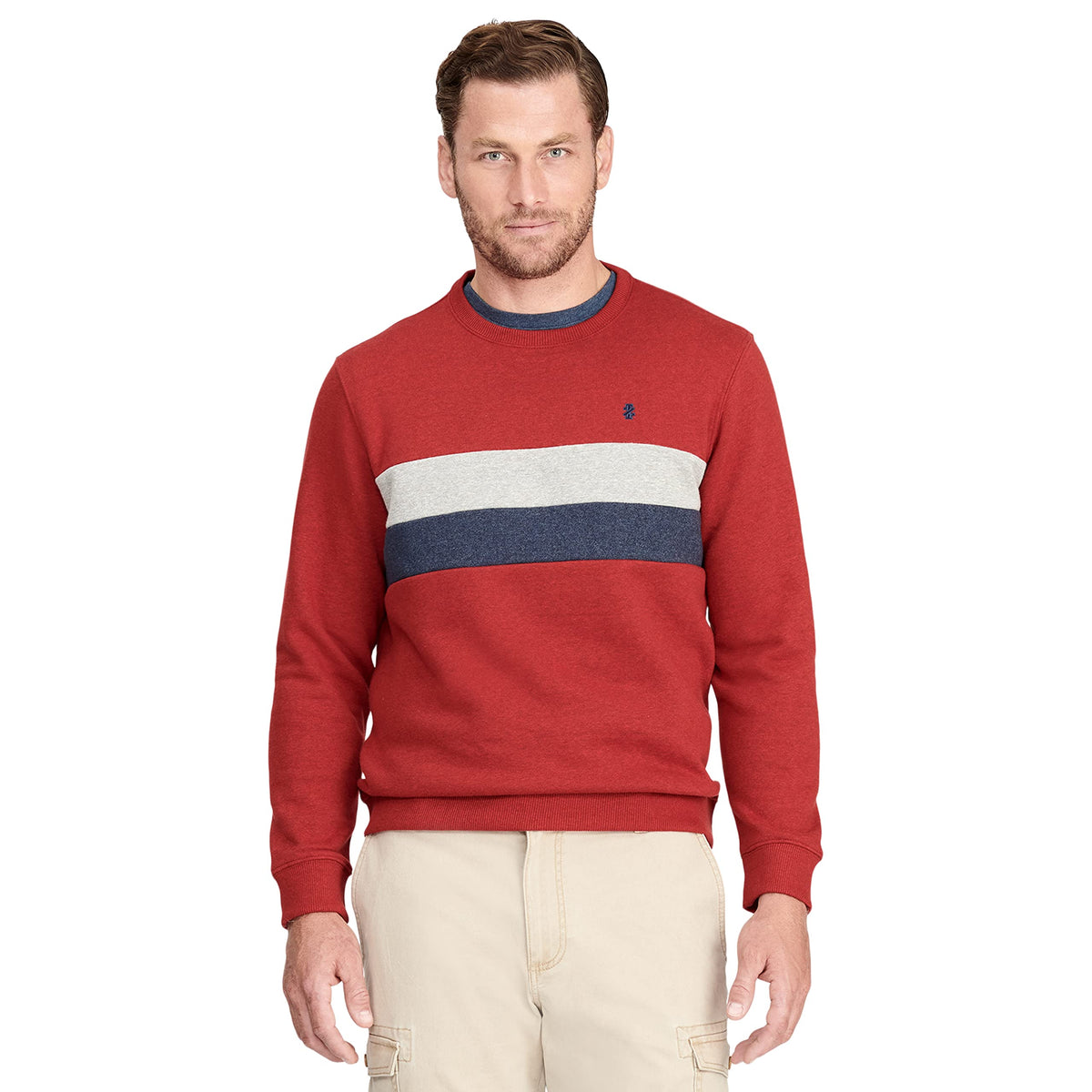 IZOD Men's Advantage Performance Crewneck Fleece Pullover Sweatshirt