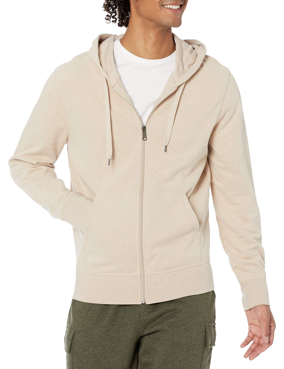 Amazon Essentials Men's Lightweight French Terry Full-Zip Hoodie, Regular Fit