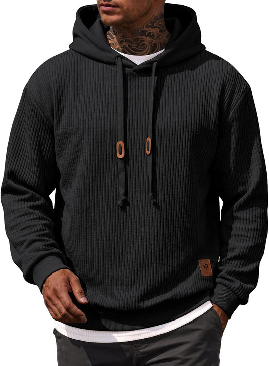 COOFANDY Men Hoodies Sweatshirt Casual Long Sleeve Drawstring Hood Pullover