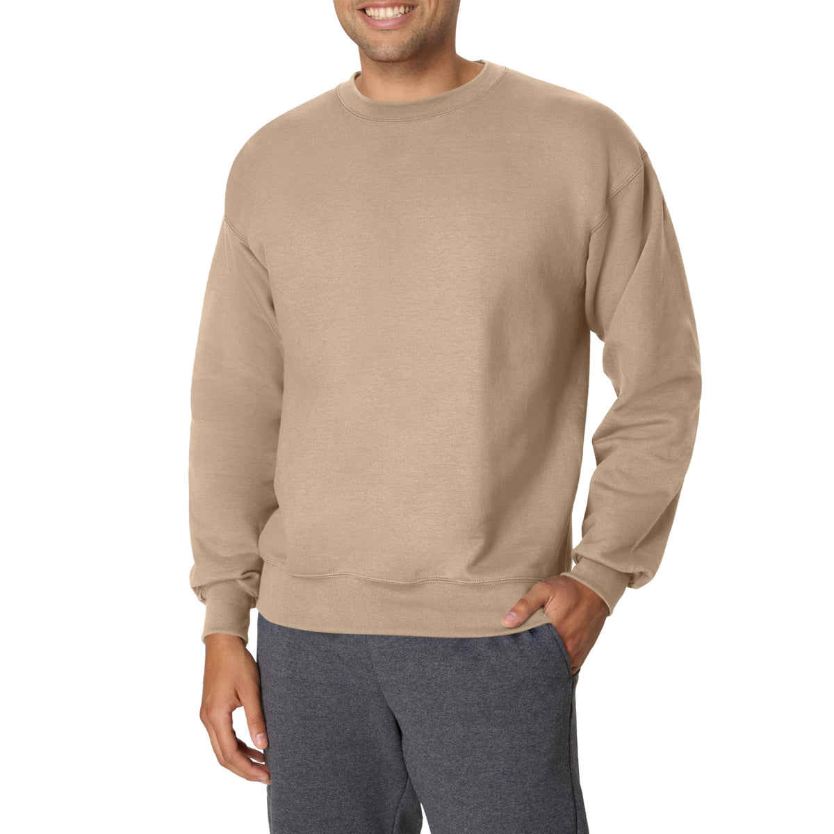 Hanes Men's Ultimate Sweatshirt, Heavyweight Fleece Sweatshirt, Crewneck Pullover for Men