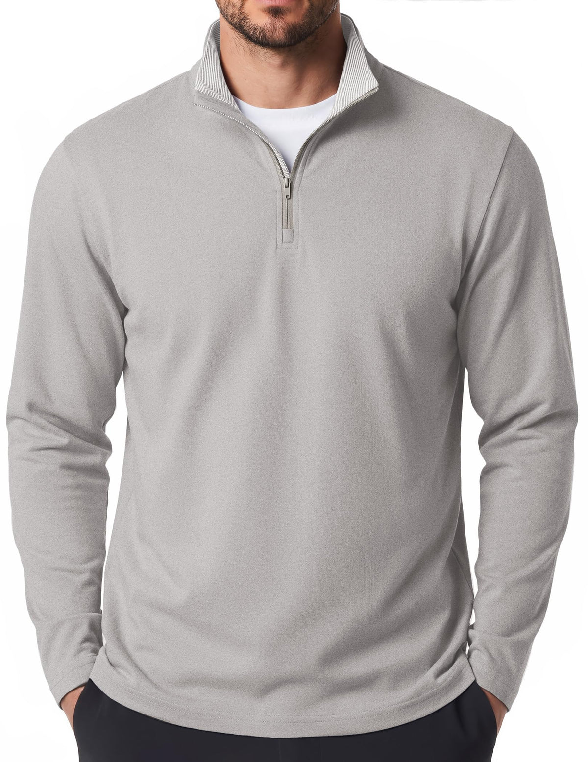 COOFANDY Mens Quarter Zip Pullover Golf Shirts Casual Mock Neck Sweatshirt