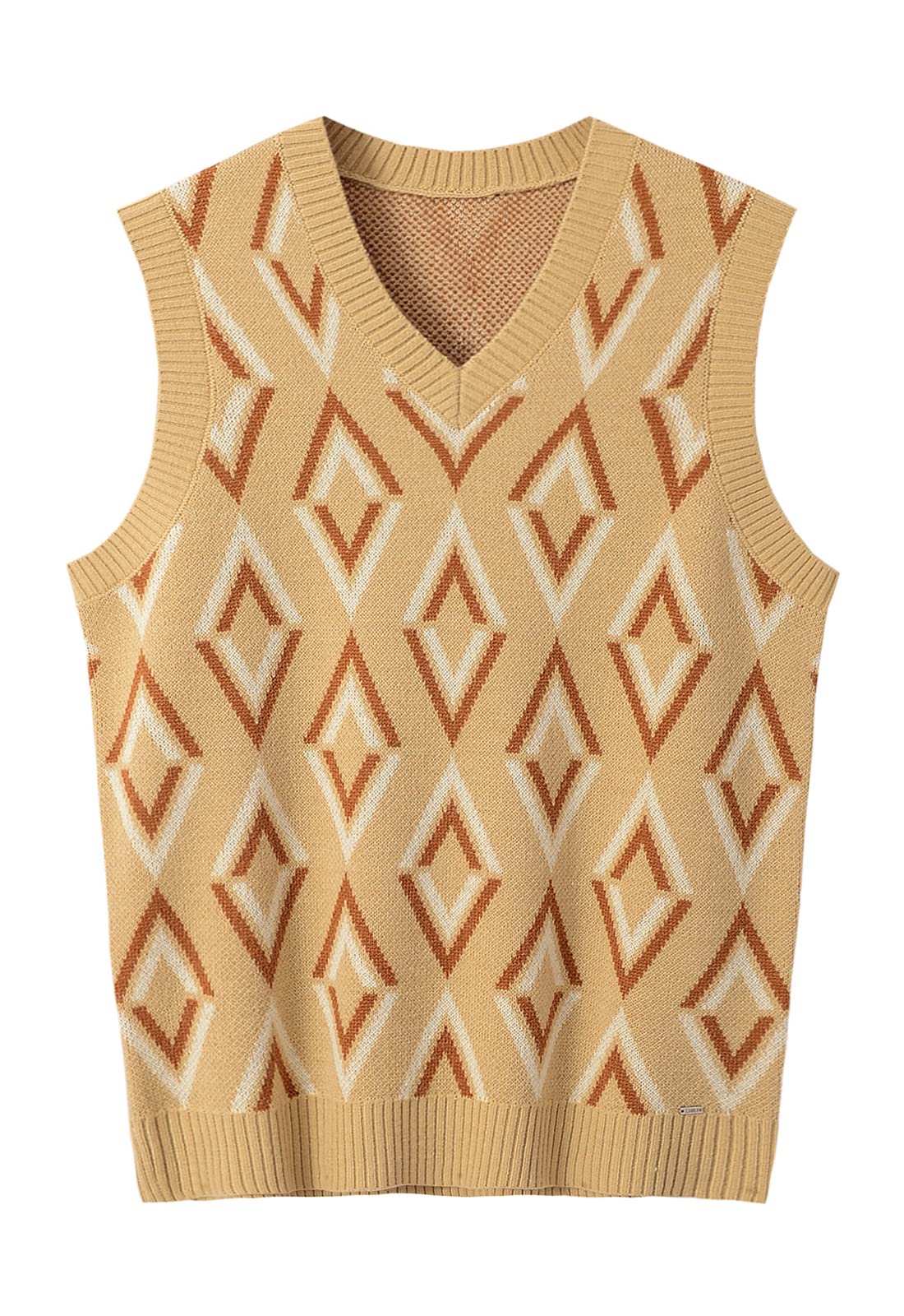 ZHILI Men's Merino Wool Blend V-Neck Sleeveless Pullover Sweater Vest