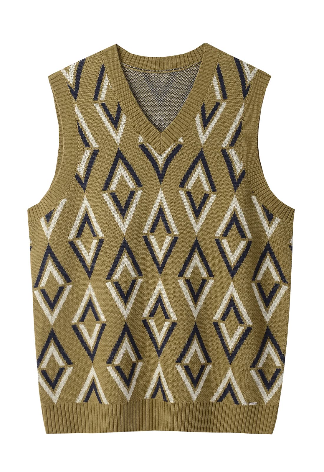 ZHILI Men's Merino Wool Blend V-Neck Sleeveless Pullover Sweater Vest
