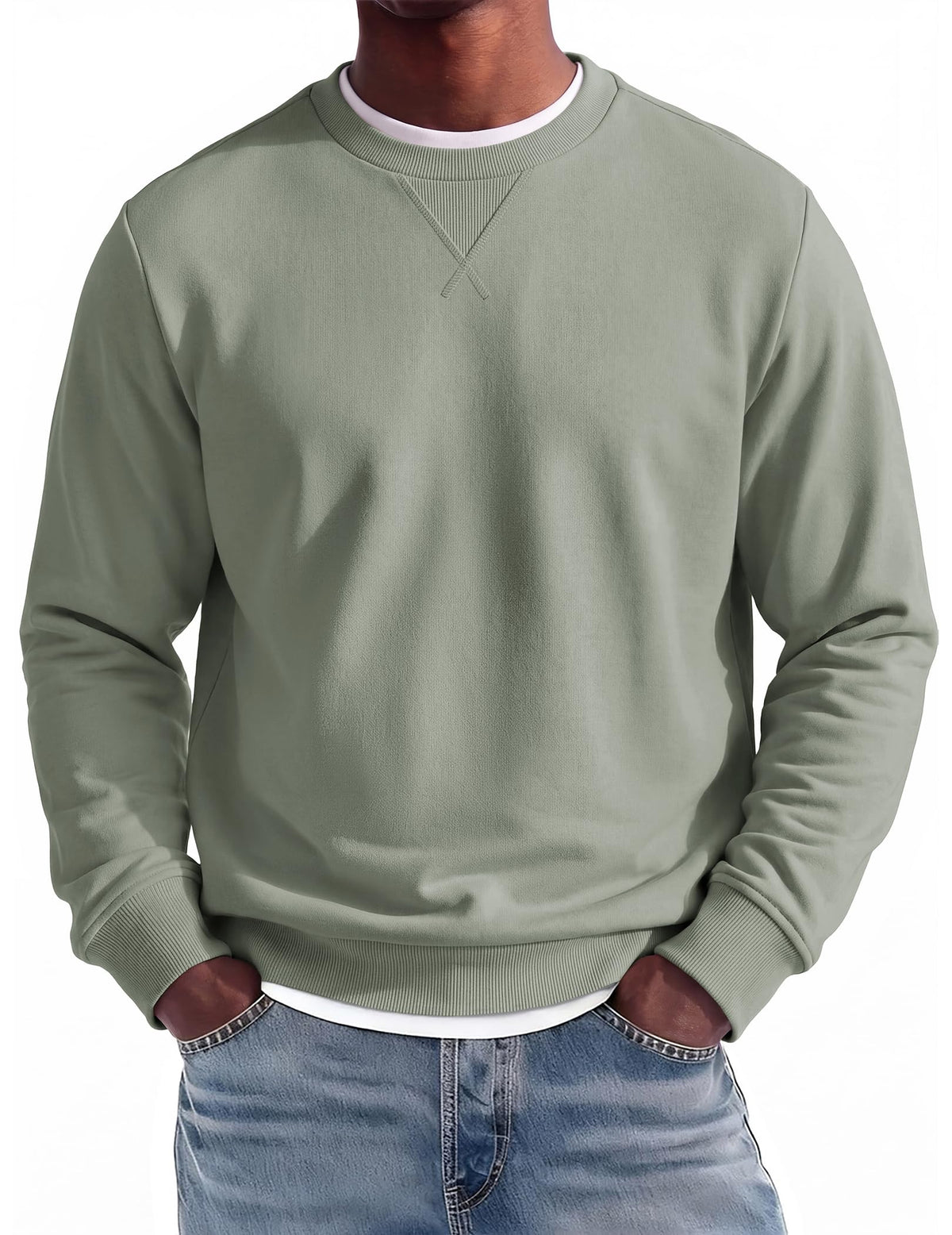 COOFANDY Mens Crewneck Sweatshirt Lightweight Casual Fall Winter Pullovers