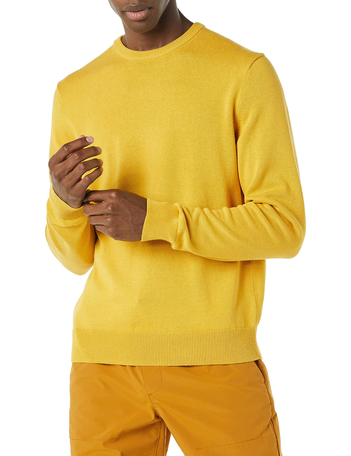 Amazon Essentials Men's Cable Knit Long-Sleeve Crewneck Sweater, 100% Cotton, Big & Tall Options Available