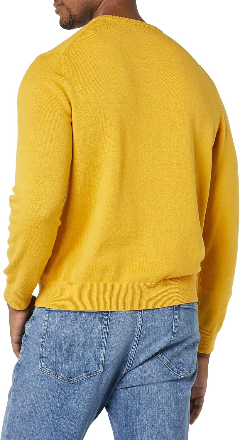 Amazon Essentials Men's Cable Knit Long-Sleeve Crewneck Sweater, 100% Cotton, Big & Tall Options Available