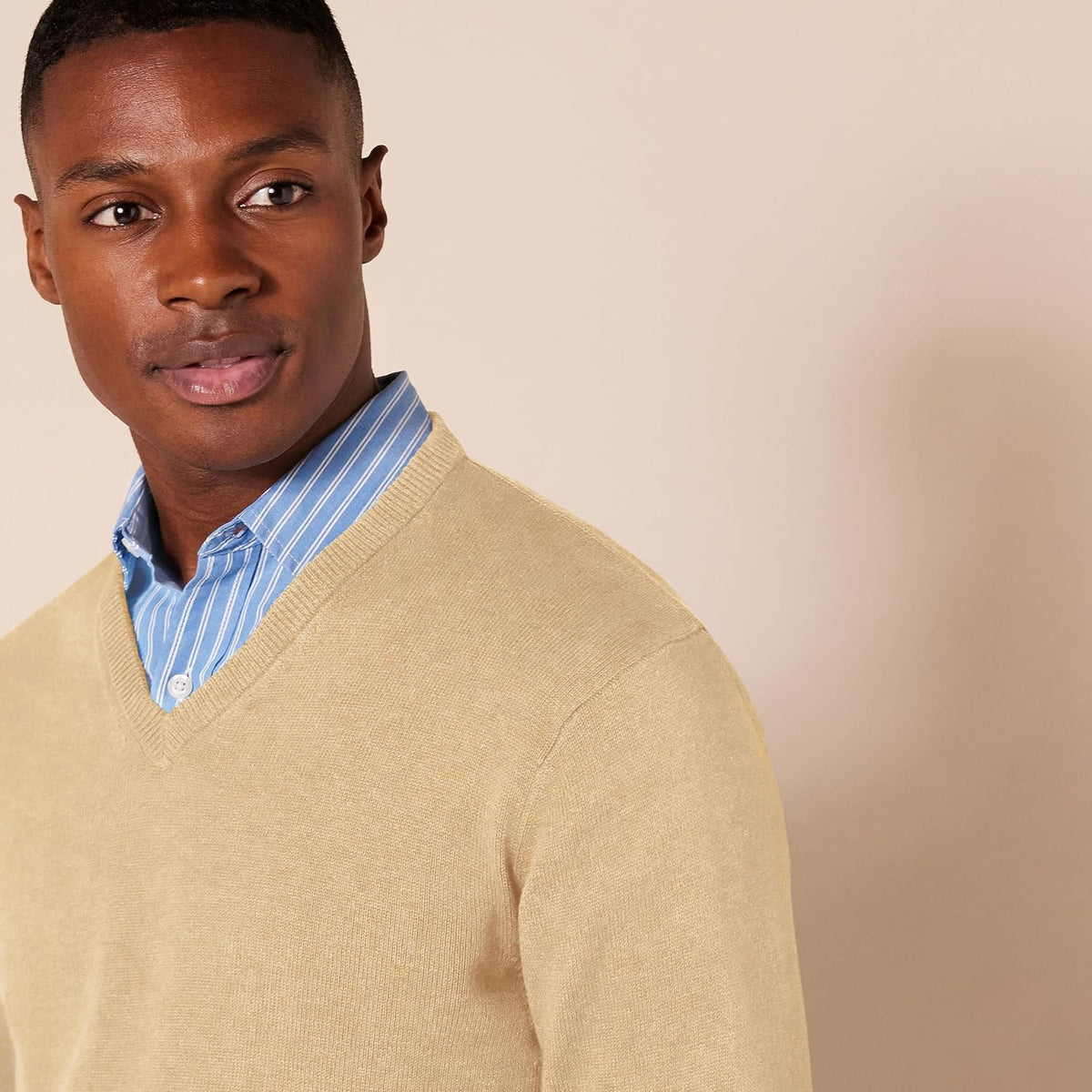 Amazon Essentials Men's Regular Fit Cotton V-Neck Pullover Sweater (Available in Big & Tall)