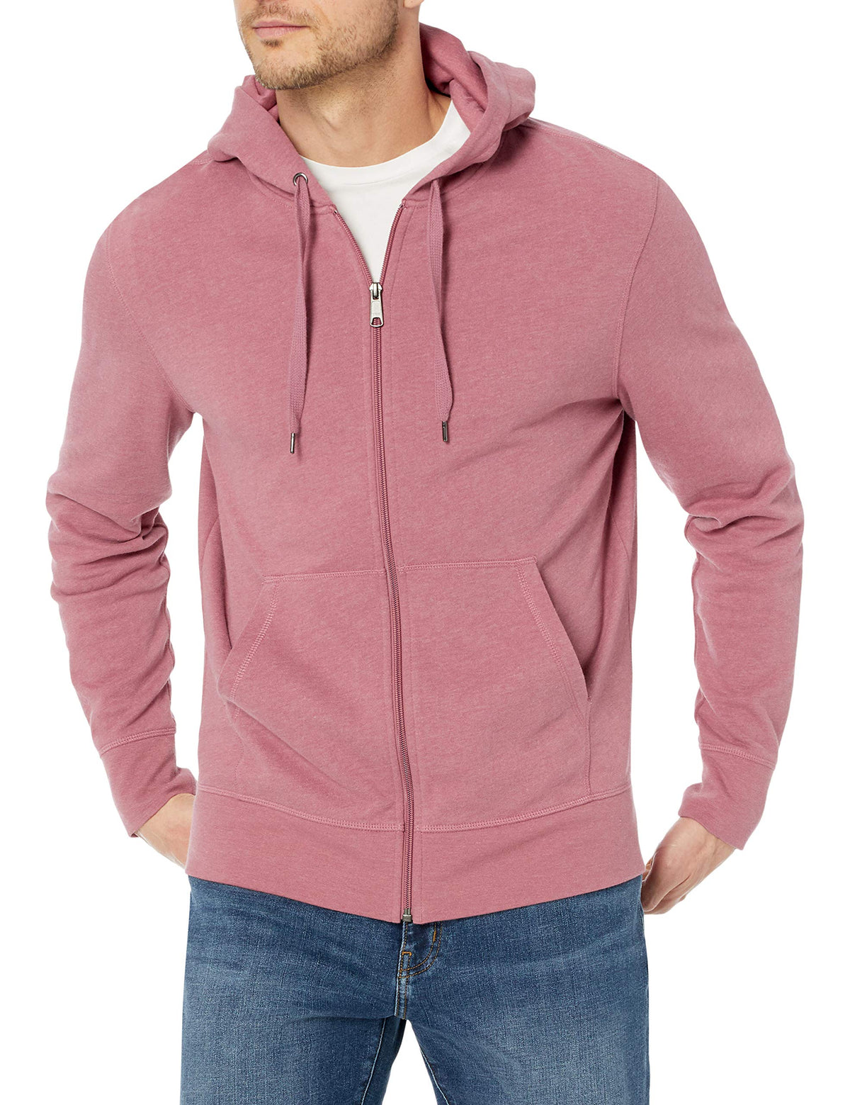 Amazon Essentials Men's Lightweight French Terry Full-Zip Hoodie, Regular Fit