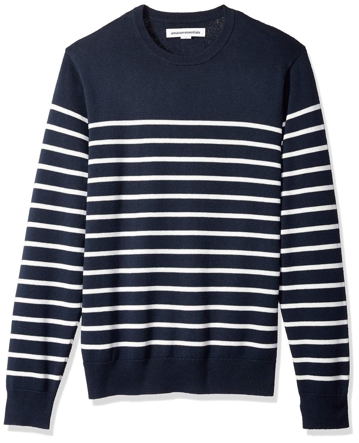Amazon Essentials Men's Cable Knit Long-Sleeve Crewneck Sweater, 100% Cotton, Big & Tall Options Available