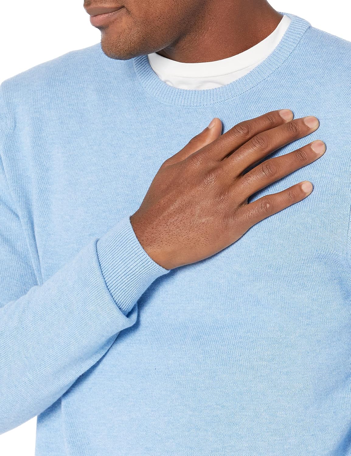 Amazon Essentials Men's Cable Knit Long-Sleeve Crewneck Sweater, 100% Cotton, Big & Tall Options Available