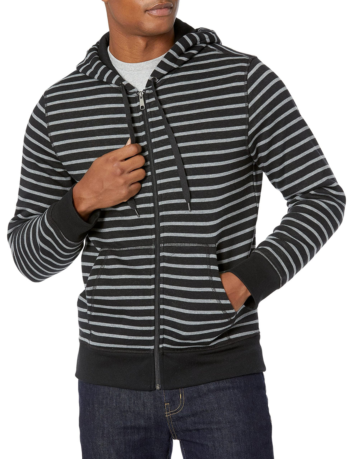 Amazon Essentials Men's Full-Zip Fleece Hoodie Sweatshirt (Available in Big & Tall)