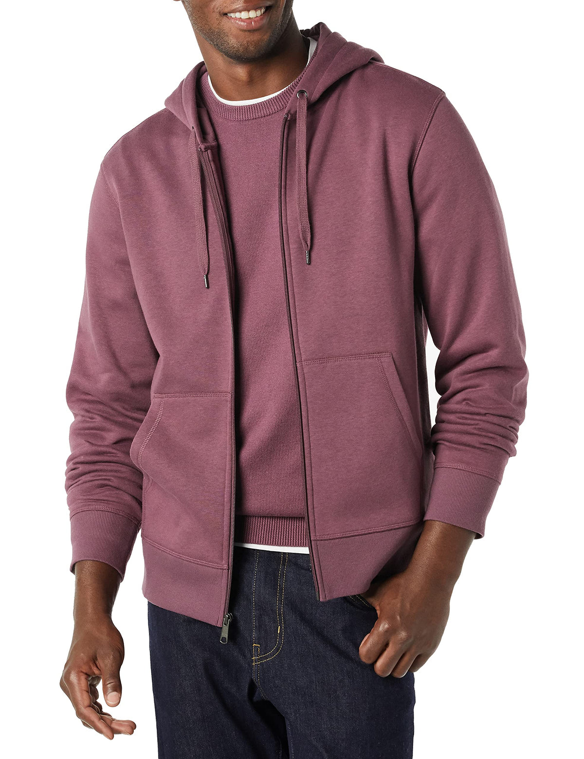 Amazon Essentials Men's Full-Zip Fleece Hoodie Sweatshirt (Available in Big & Tall)
