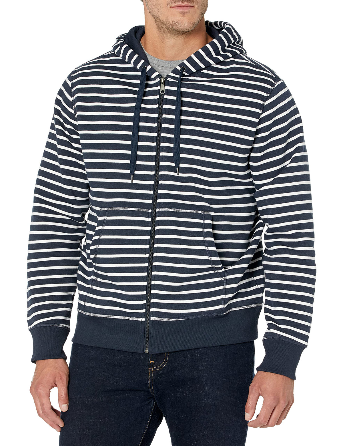 Amazon Essentials Men's Full-Zip Fleece Hoodie Sweatshirt (Available in Big & Tall)