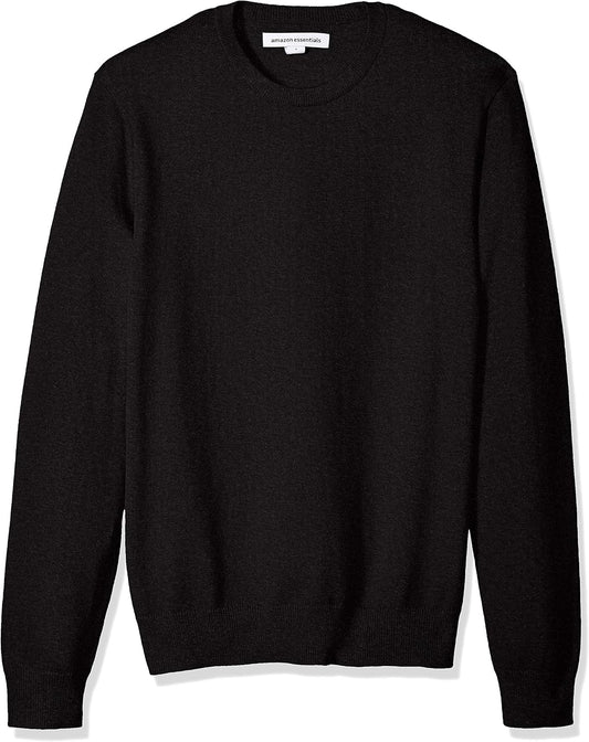 Amazon Essentials Men's Cable Knit Long-Sleeve Crewneck Sweater, 100% Cotton, Big & Tall Options Available