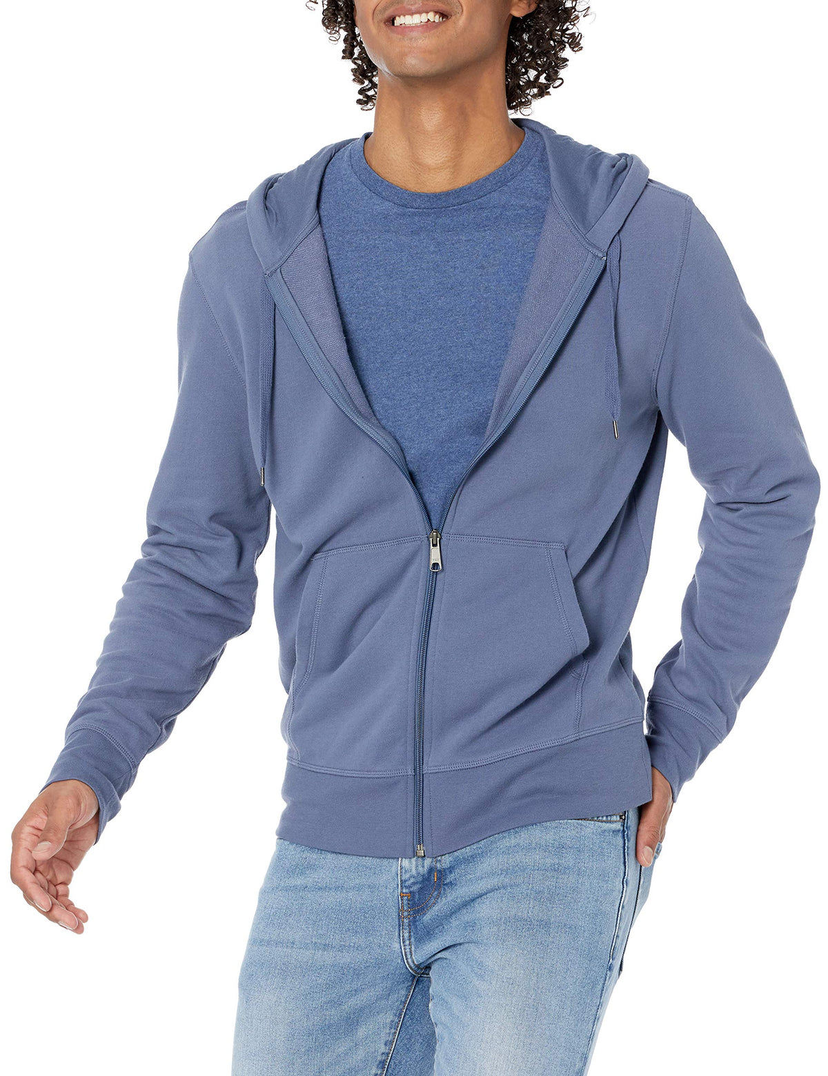 Amazon Essentials Men's Lightweight French Terry Full-Zip Hoodie, Regular Fit