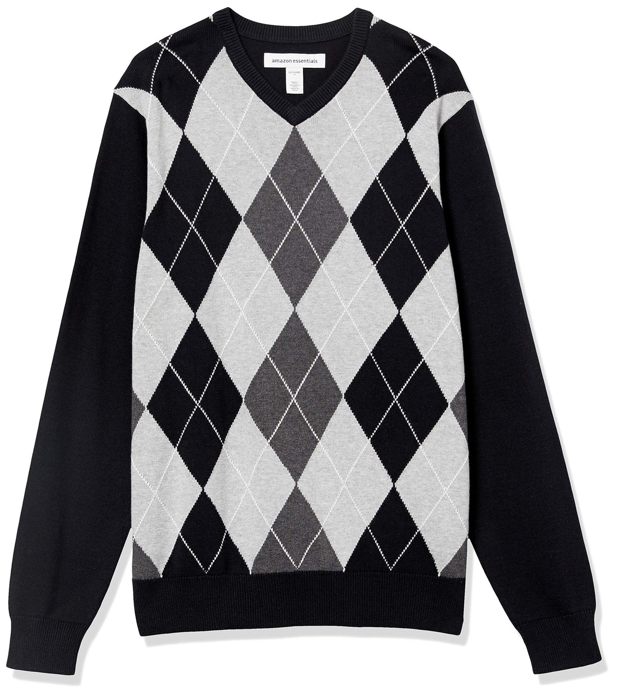 Amazon Essentials Men's Regular Fit Cotton V-Neck Pullover Sweater (Available in Big & Tall)