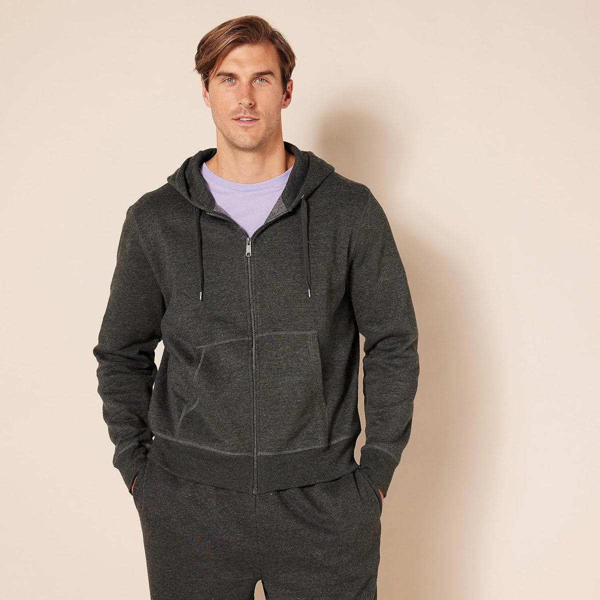 Amazon Essentials Men's Full-Zip Fleece Hoodie Sweatshirt (Available in Big & Tall)